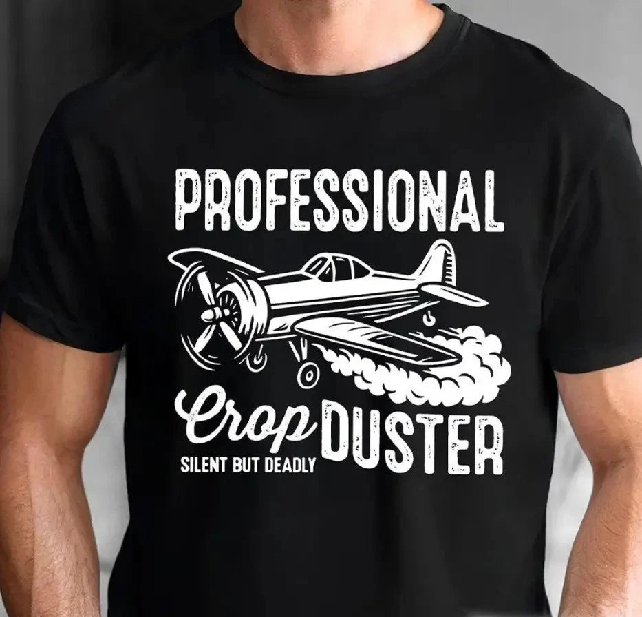 Professional Crop Duster Funny T-Shirt, Silent But Deadly Sarcastic Men Tee