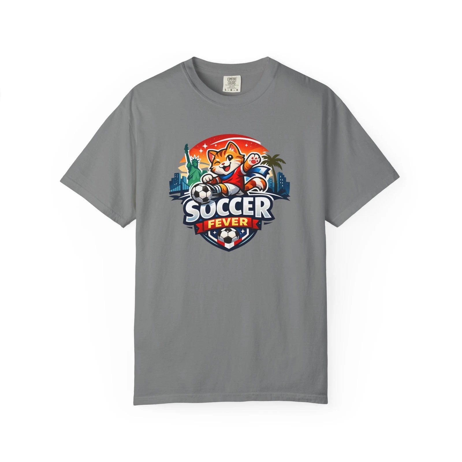 Soccer Fever Fox Logo T-shirt | Retro Sunset Soccer Badge