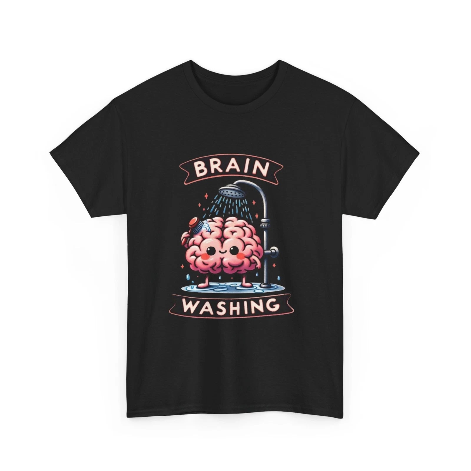 Funny Brain Washing Unisex Tee, Sarcastic Graphic Shirt, Humorous Cotton