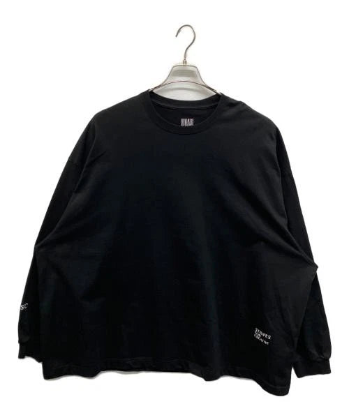 Stripes For Creative                    SUPER BIG FLAT LS TEE - Embroidery black