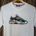 Mostly Heard Rarely Seen 8-Bit T-Shirt Mens XS White Pixel Sneaker Graphic