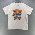 12oz Soda Mens T-Shirt Large L 'Lazy Days' Mushroom Sun Beach Surf White