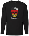 Germany Football Skull I Men Long Sleeve T-Shirt german Soccer Flag World