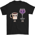 Coffee am Wine pm Funny Alcohol Prosecco Mens T-Shirt 100% Cotton