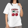 Cherry Lover Club T Shirt Cute Fruit Graphic Tee Aesthetic 100% Cotton Unisex