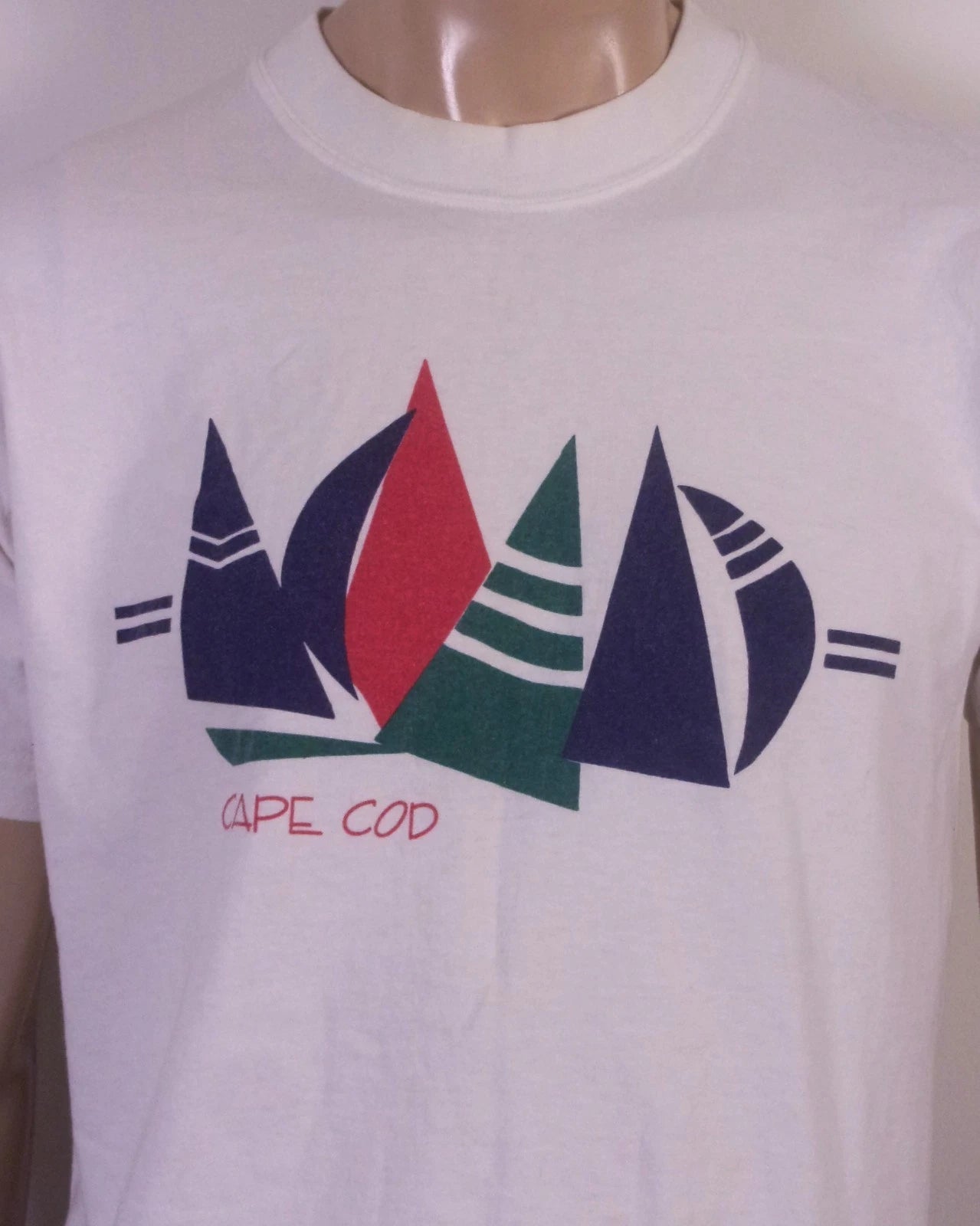 vintage 80s 90s single stitch Cape Cod T-Shirt Sailing Pop Art USA sz M