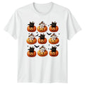 Cute Halloween Kittens Womens T-Shirt Cat Pumpkin Halloween Gift For Her