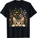 Cute Cat Flower T-Shirt