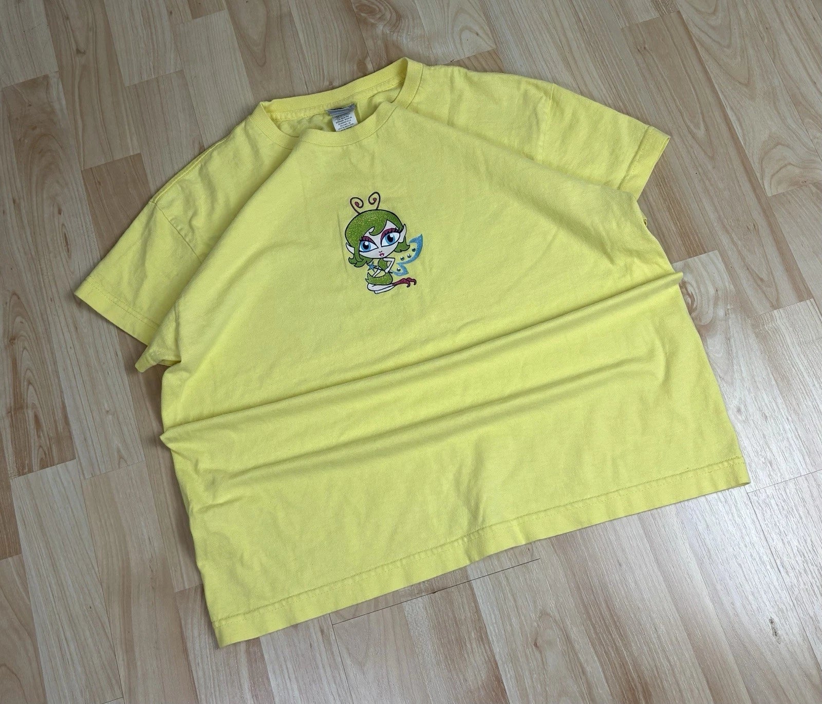 Vintage 90s Y2K Power Puff Girls Graphic T-Shirt / Yellow / Size Women’s XL