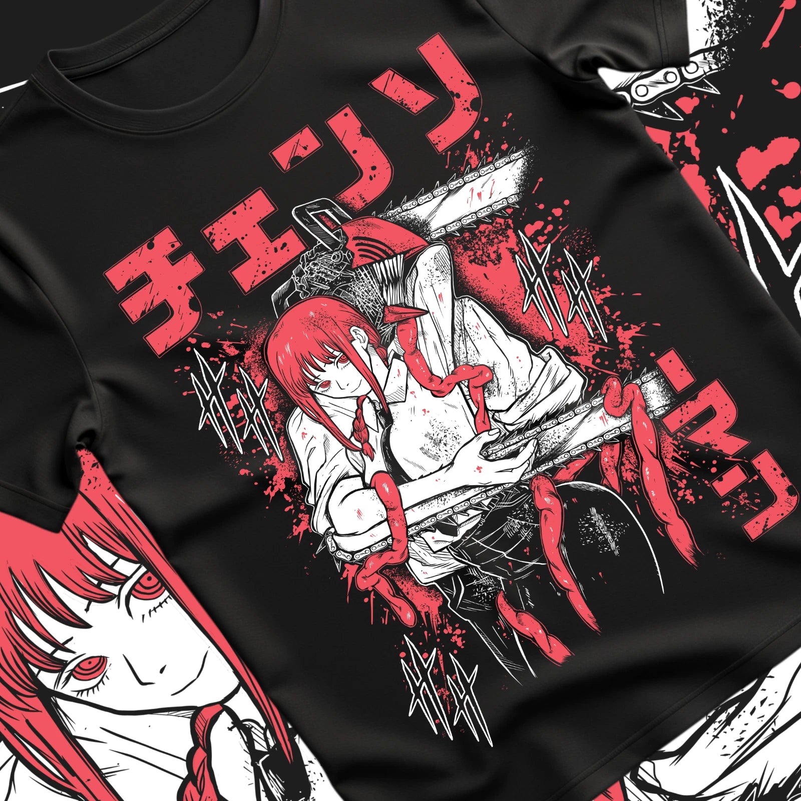 Chainsaw Man T-shirt, Denji Anime Manga Black Shirt, Unisex Gift T-Shirt, Nayuta