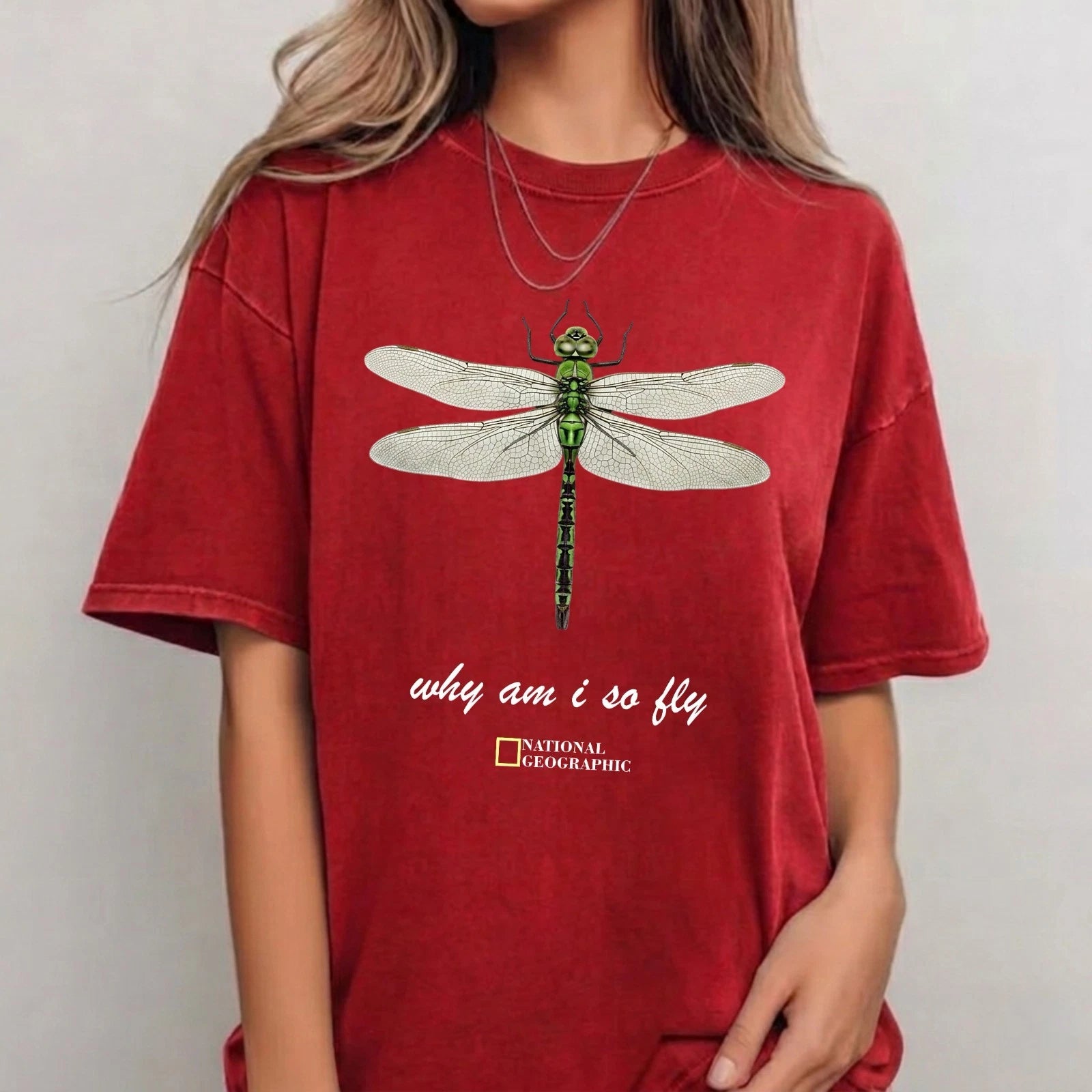 Why Am I So Fly Funny Dragonfly T-Shirt National Geographic Nature Lovers Top
