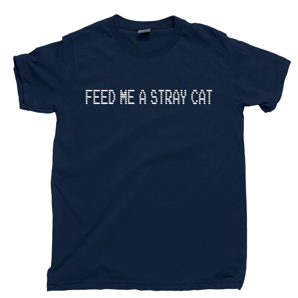Feed Me A Stray Cat T Shirt Return Some Videotapes American Psycho Dorsia Tee