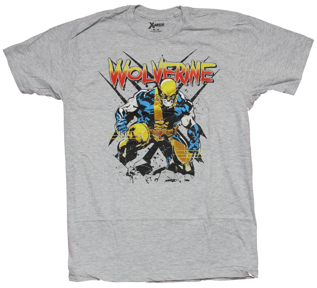Wolverine  New Adult T-Shirt - Battle Ready Under  Yellow Name