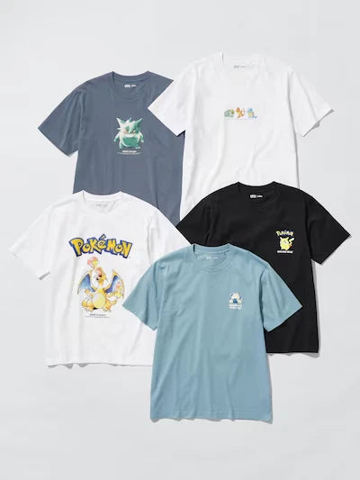 UNIQLO Pokemon UT 30th Anniversary T-Shirt XS-4XL Men 5 Colors from Japan NWT