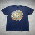 New York City NYC Skyline Navy Blue T-Shirt Manhattan Men’s Size 2XL