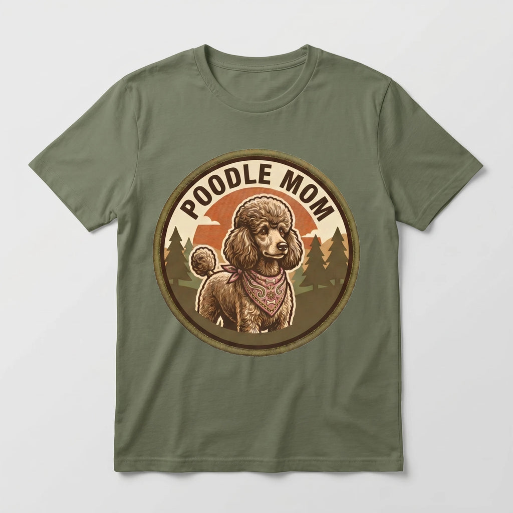 Poodle Mom T-Shirt Doodle Dog Gift Women Graphic Tee Mothers Day Standard Cute