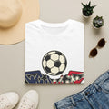 Vintage Soccer Ball Americana Graphic T Shirt Soft Cotton Casual Sport Tee USA