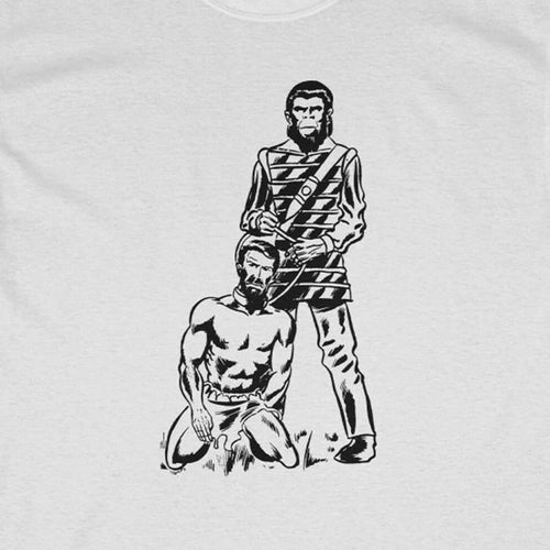 APE WALKING MAN T-Shirt - Planet of Apes Mash Up street art