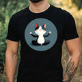 Mens Funny Cat Yoga Theme Cotton T-Shirt Size XS to 5XL