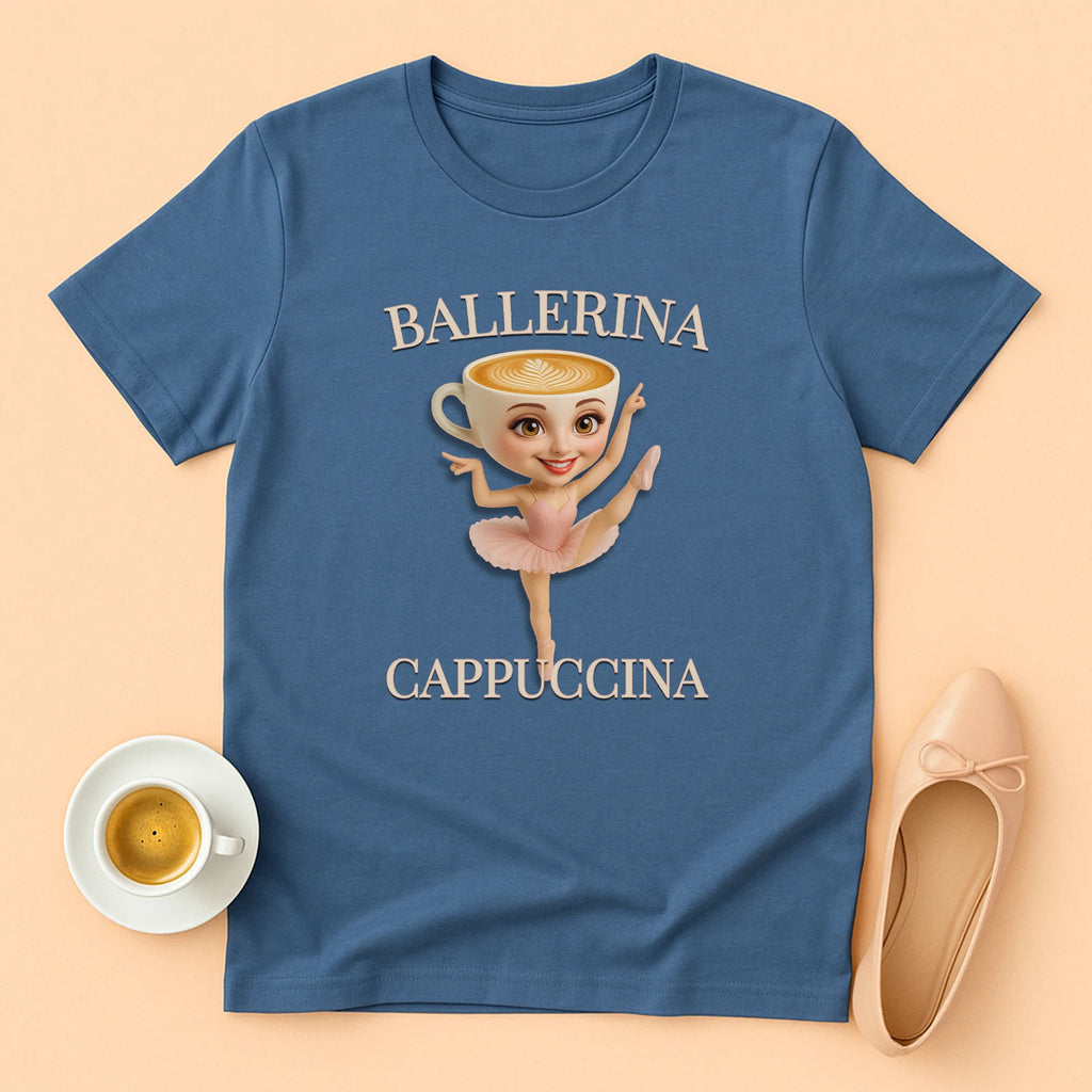 Ballerina Cappuccina Meme Shirt Funny Coffee Brainrot Graphic Tee