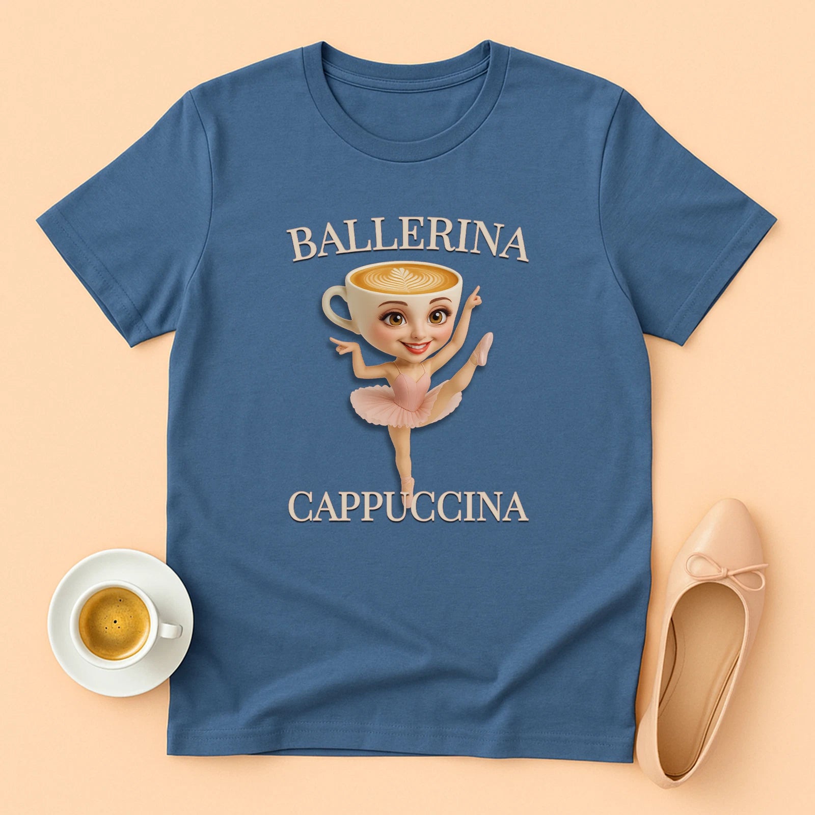 Ballerina Cappuccina Meme Shirt Funny Coffee Brainrot Graphic Tee