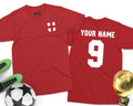 Personalised England Flag Premier Football League T-shirt Custom Name Number Kit