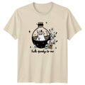 Talk Spooky To Me Womens T-Shirt Cute Ghost Halloween Halloween Gift For Her