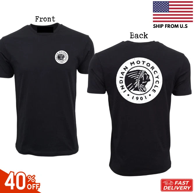INDIAN MOTORCYCLE ESTABLISHED GRAPHIC T SHIRT REPRINT SALE 40% OFF HOT ITEM SALE