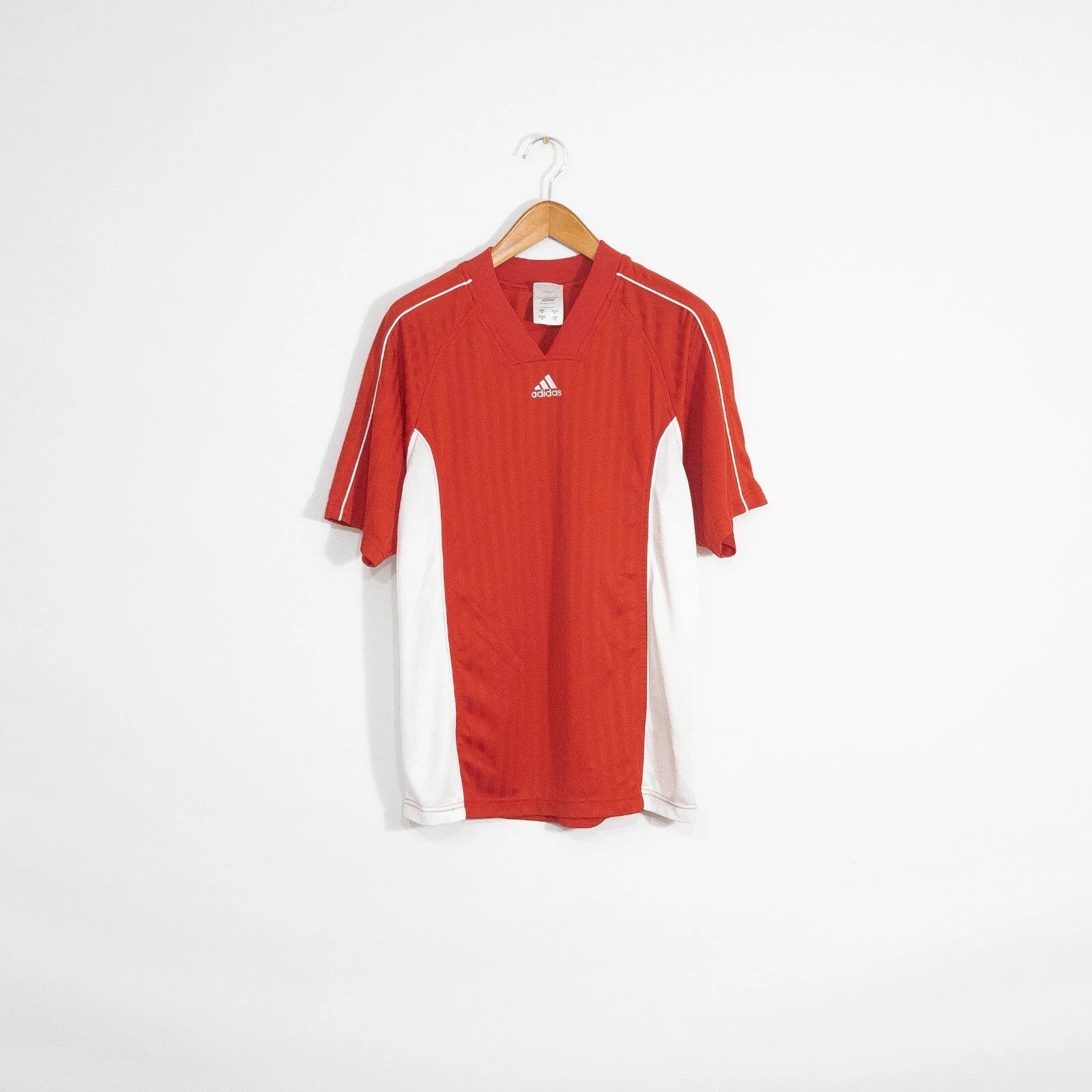 Vintage Adidas Jersey T Shirt Mens Medium - Distressed Red Football Soccer
