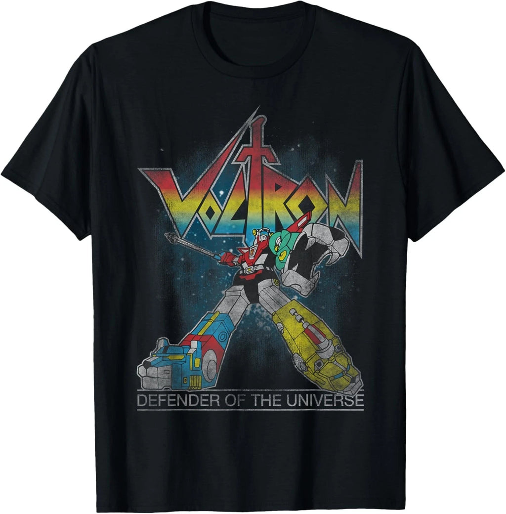 Voltron Retro Defender Rainbow Graphic T-Shirt