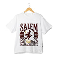 Salem Witch-themed Unisex Cartoon Casual T-shirt (Black&White )
