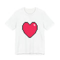 Unisex Jersey Short Sleeve Tee Cute Retro 8-Bit Pixel Art Gamer Love Heart
