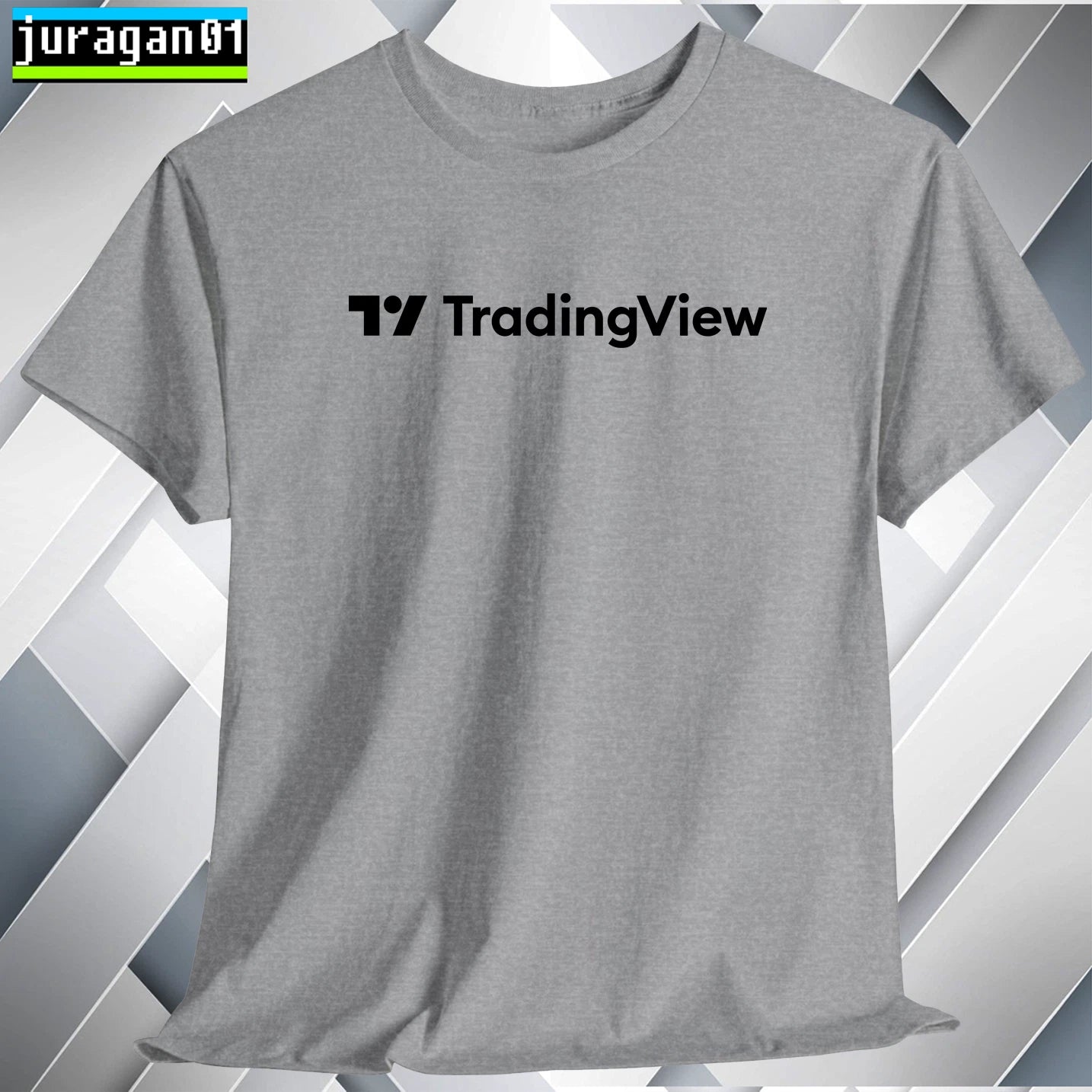 Trading View Simple T-Shirt Black Navy White Grey Red Orange Choco Size S to 5XL