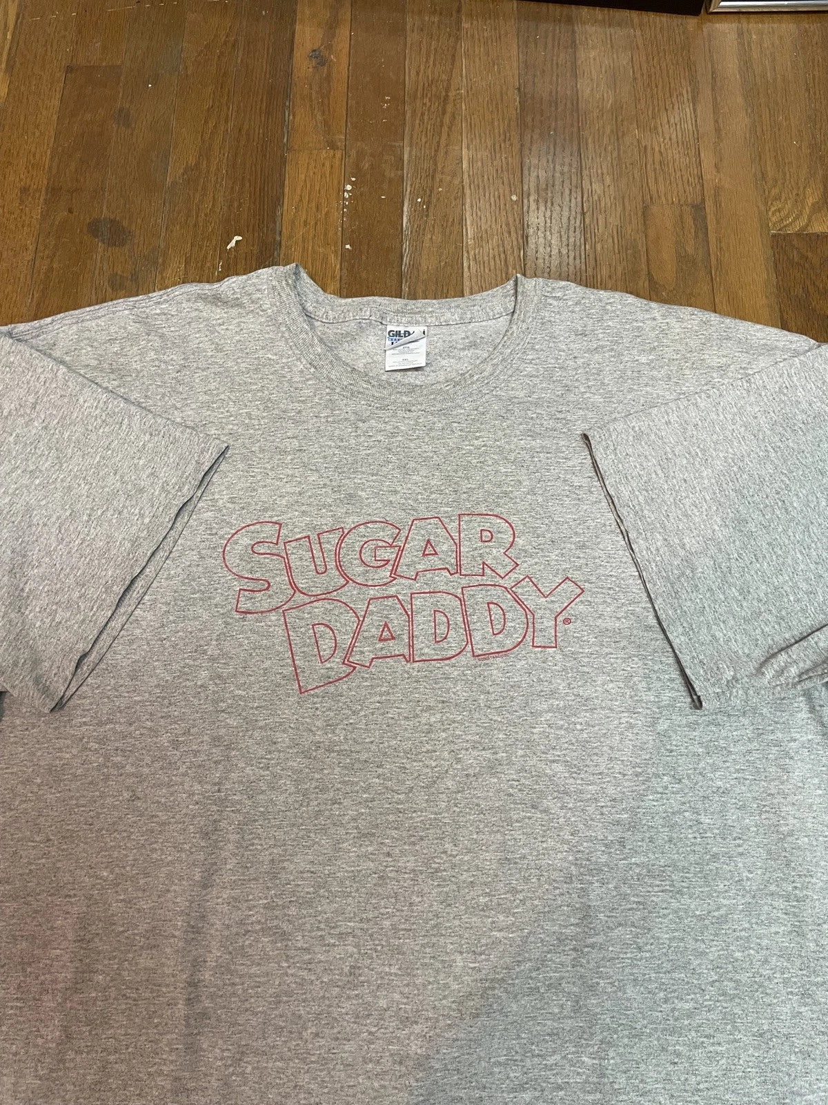 Vintage 2005 Sugar Daddy candy promo grey tee shirt XXL funny sexual joke 241
