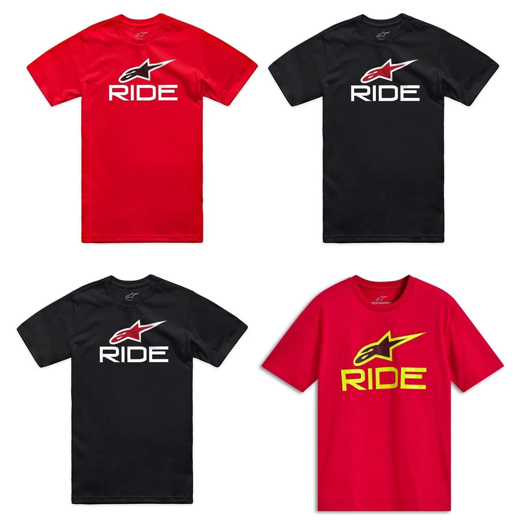 Alpinestars Ride 4.0 CSF Motorcycle Tee Regular Fit T-Shirt Black Red Camo