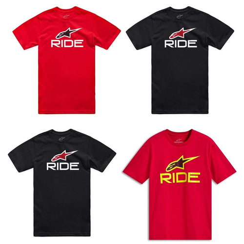 Alpinestars Ride 4.0 CSF Motorcycle Tee Regular Fit T-Shirt Black Red Camo