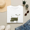 Minimalist Moose Art T-Shirt | Abstract Green Woodland Graphic