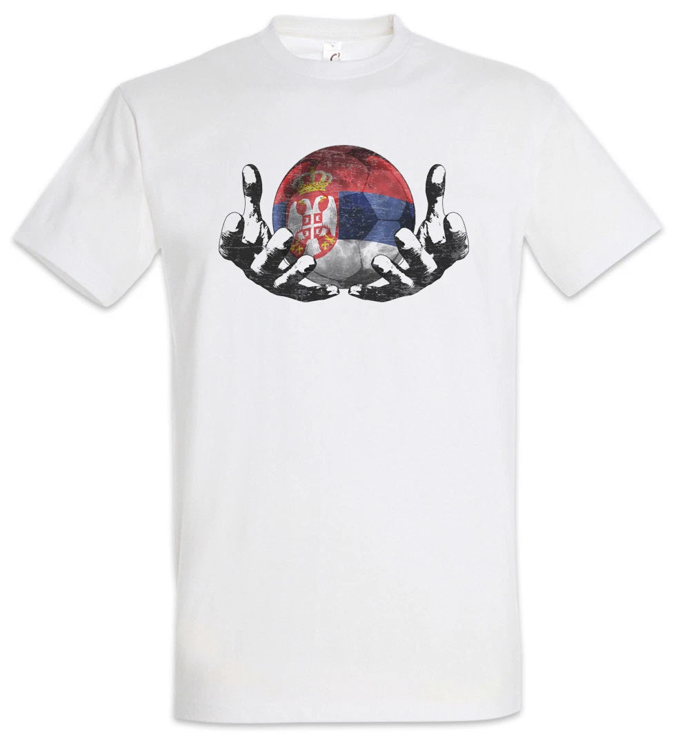 Serbia Football Magic Ball T-Shirt serbian Soccer Flag Banner World Championship