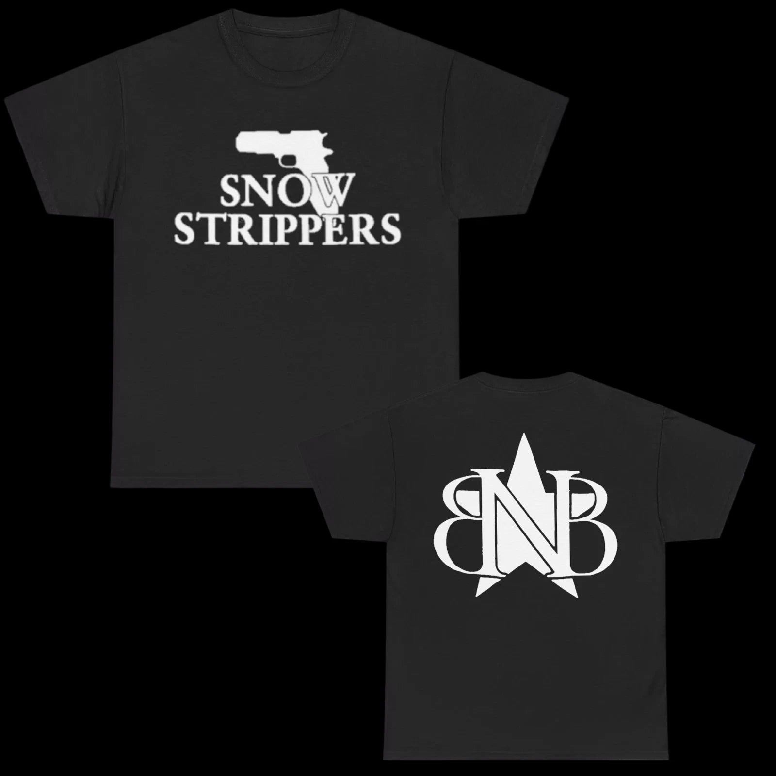 Snow Strippers T Shirt Electronic Dance EDM grunge y2k emo punk goth affliction