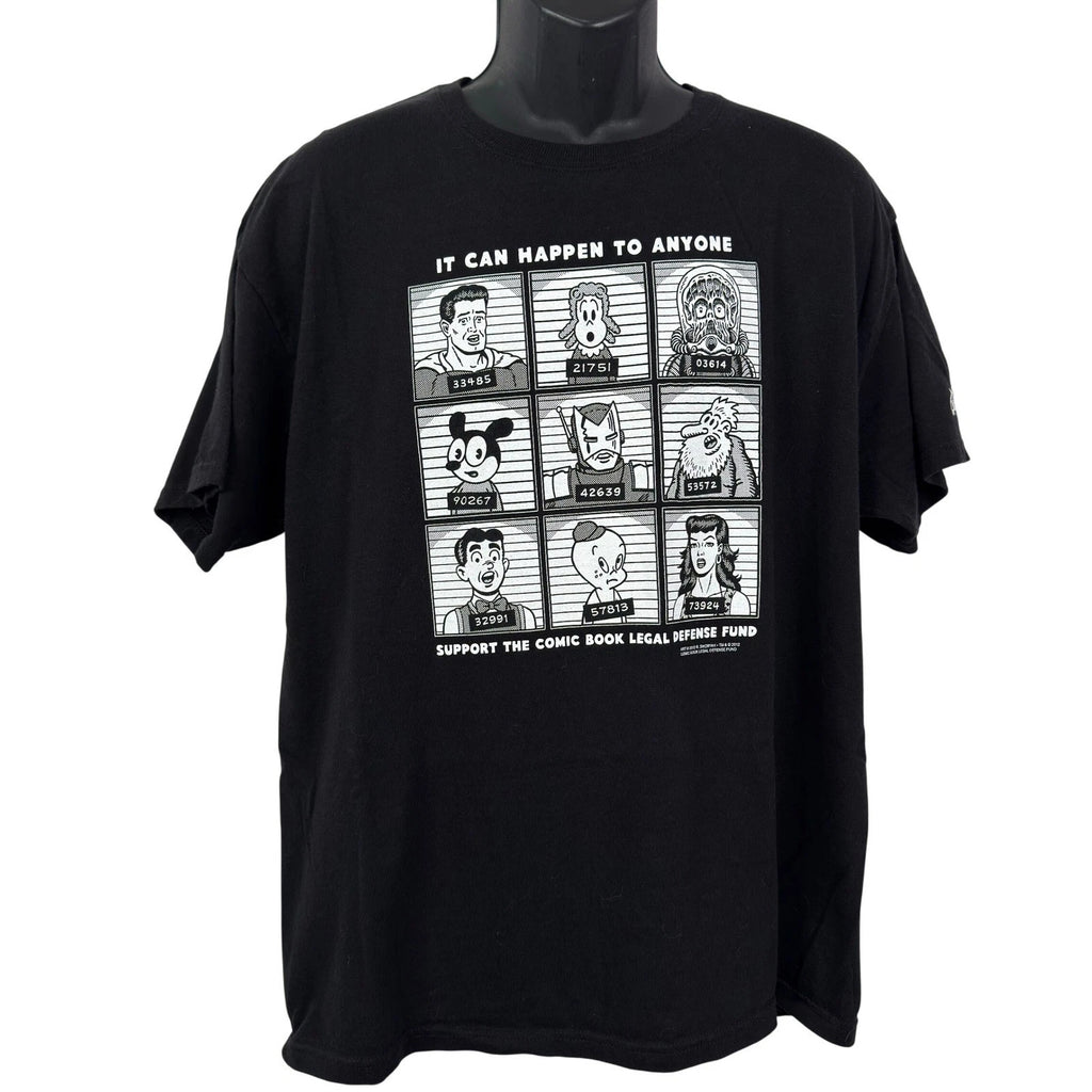 2012 Comic Book Legal Defense Fund Graphic Tee Black Mens Large