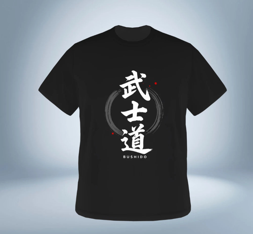 KANJI Collection – BUSHIDO T-Shirt（Black）Original Tokyo Treasures Japan