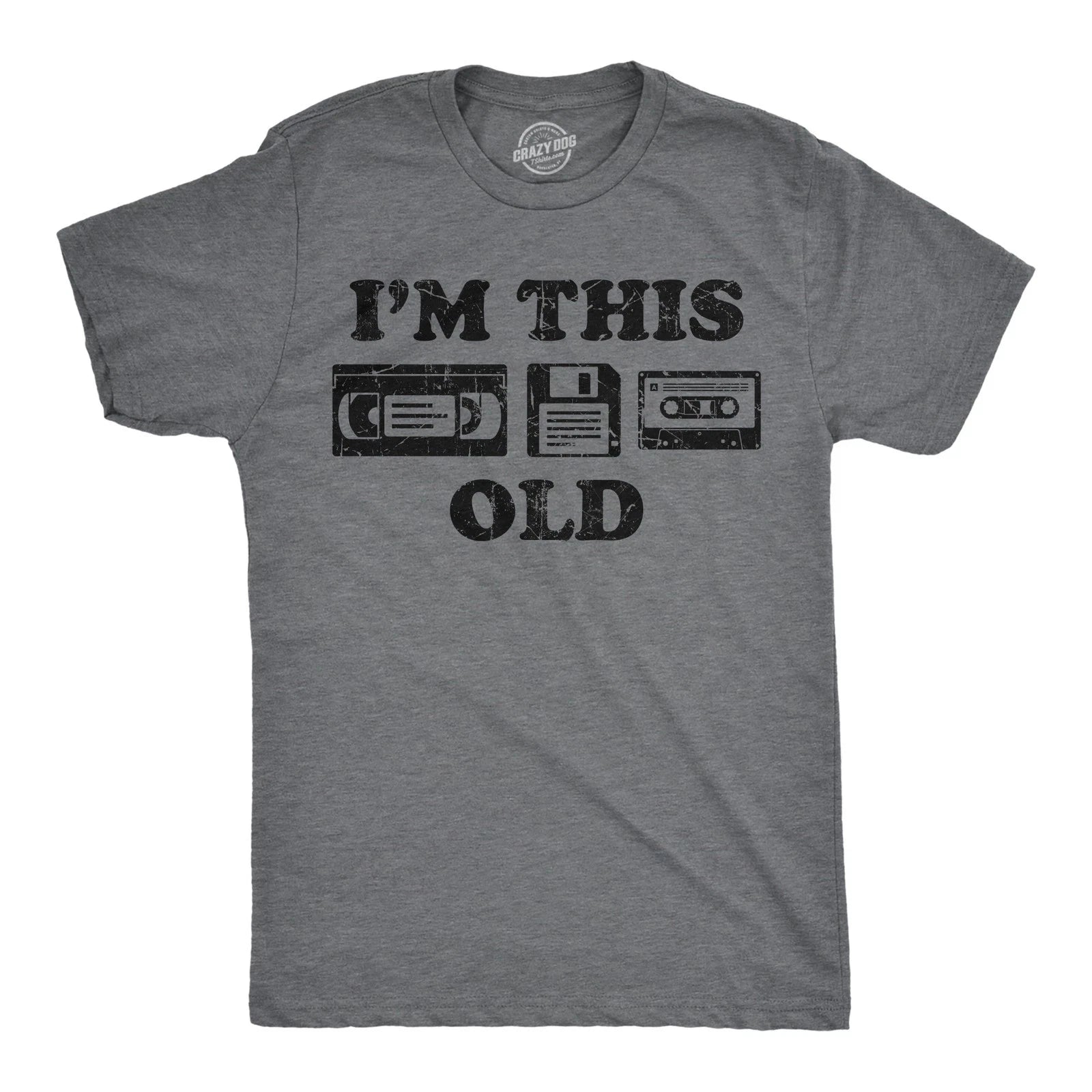 Mens Funny T Shirts Im This Old Sarcastic Retro Video Tape Graphic Novelty Tee