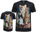 New Ladies Womens Kittens Cats Cute animal T- Shirt, Front & Back Print M - 3XL
