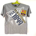 FCB Barcelona Spain Soccer T Shirt Adult Size M Gray Graphic Tee