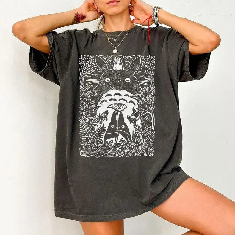 Vintage My Neighbor Totoro Sketch Shirt, Studio Ghibli Anime Tee