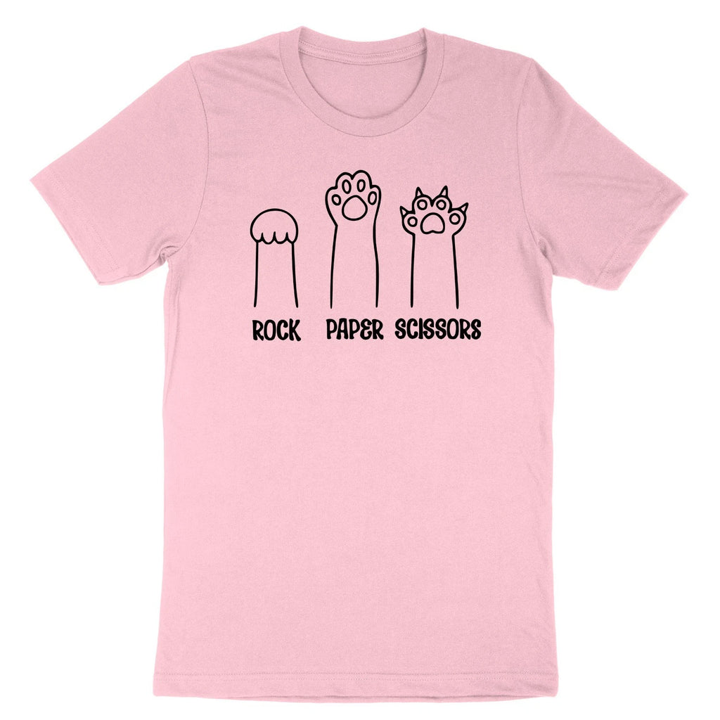 Funny Cat Paw Shirt Rock Paper Scissors T-Shirt Gift For Cat Lovers Cat Mother