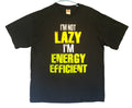 Alstyle Apparel Mens Blue Short Sleeve t-Shirt I'm Not Lazy Energy Efficient XL