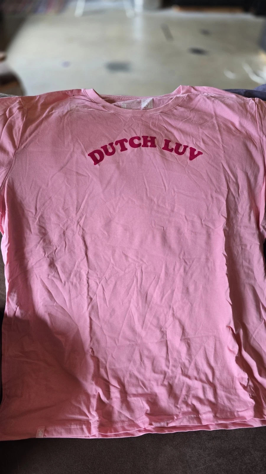 Dutch Bros Coffee Pink "Dutch Luv" Graphic Print Crew Neck T-Shirt2XL