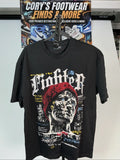 Left Point Italy Black Fighter / Graffiti Men’s T-Shirt Size XL