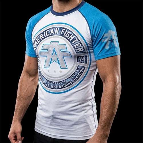 AMERICAN FIGHTER White CUMBERLAND Athletic Graphic T-shirt NWT